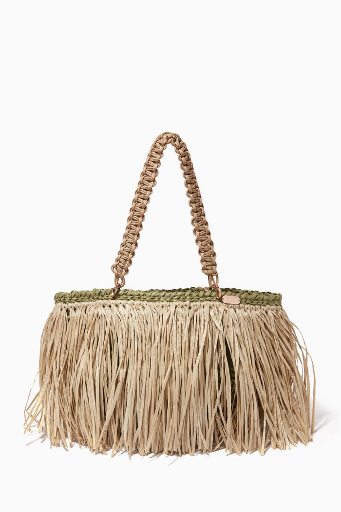 

Small Malibu Beach Bag in Raffia, Neutral