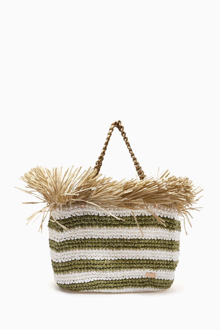 

Large Malibu Beach Bag in Raffia, Multicolour