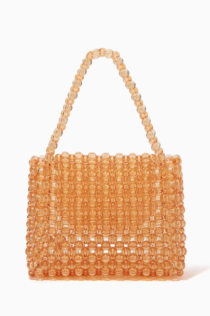 

Ani Mini Tote Bag in Acrylic Beads, Neutral