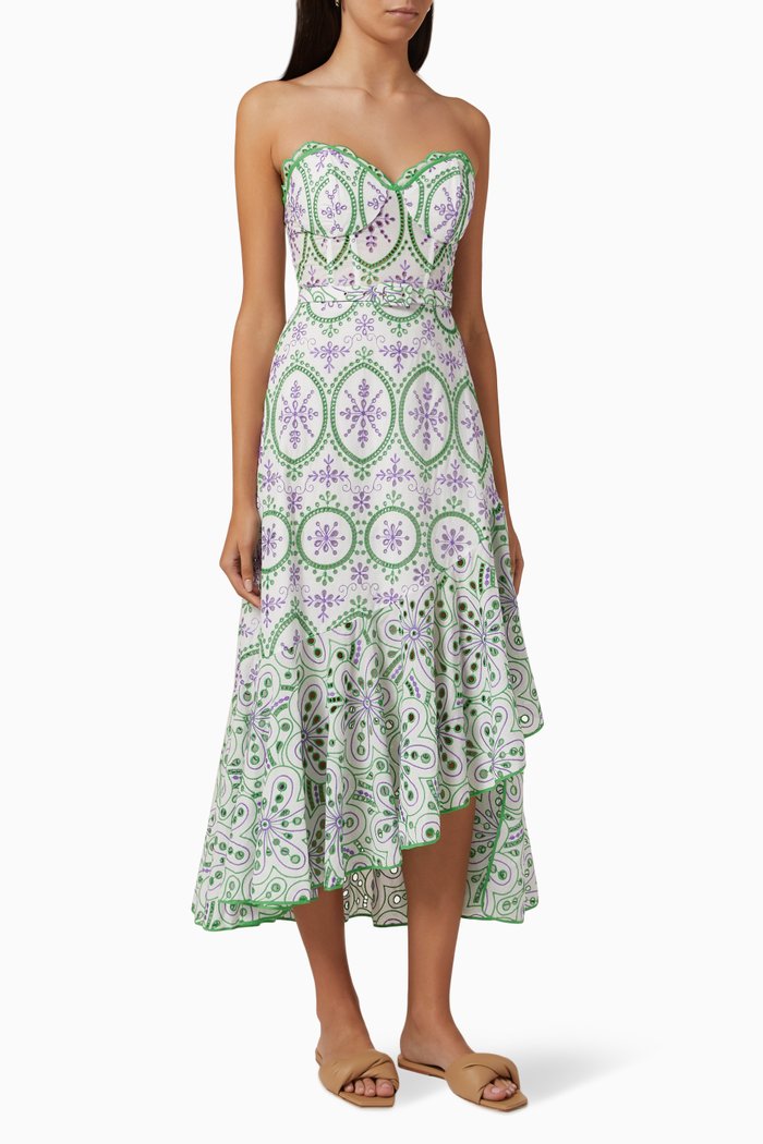 

Aurora Dress in Cotton, Green