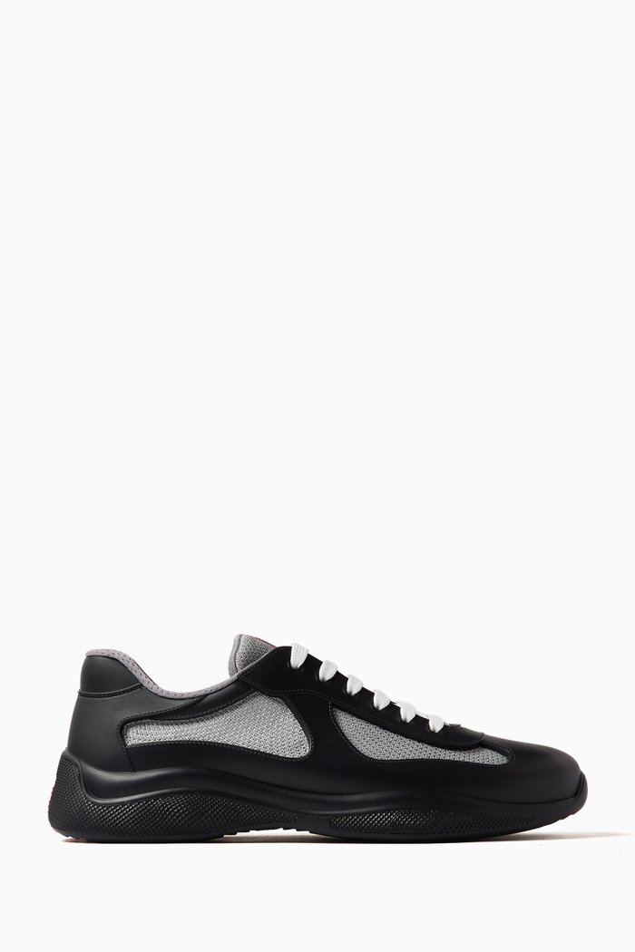 

America's Cup Sneakers in Tech & Leather, Black