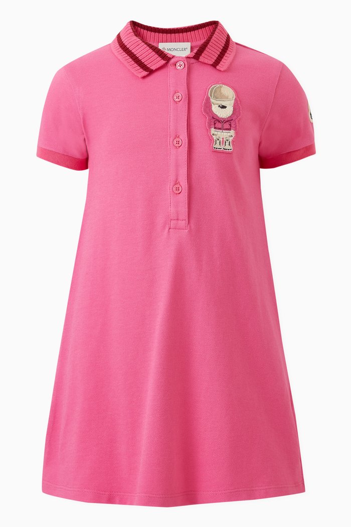 

Embroidered Polo Shirt Dress, Pink