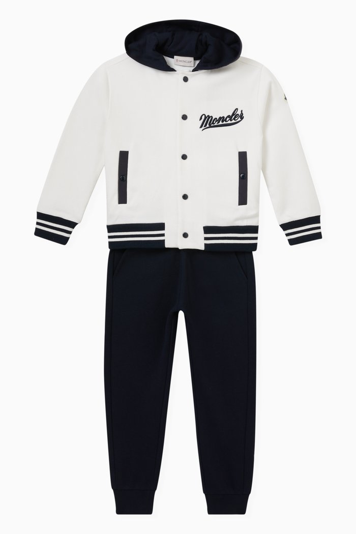 

Jacket and Sweatpants in Cotton Blend, Set of Two, White