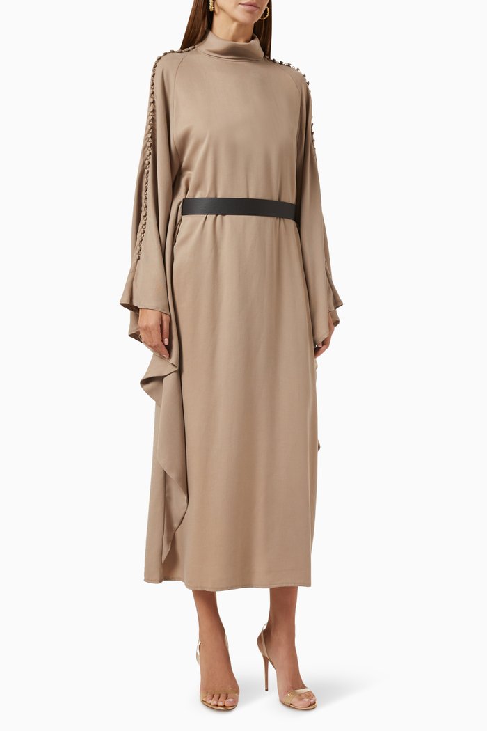 

Belted Maxi Dress, Green