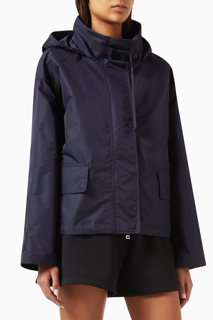 Saupe Parka Jacket in Technical-taffeta, Black