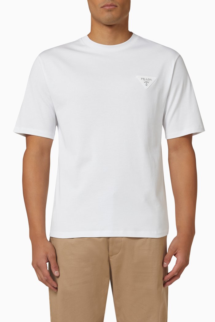 

Logo Interlock T-shirt in Cotton, White