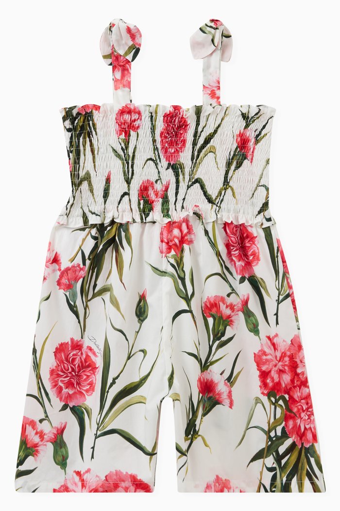 

Happy Garden Onesie in Cotton Poplin, Pink