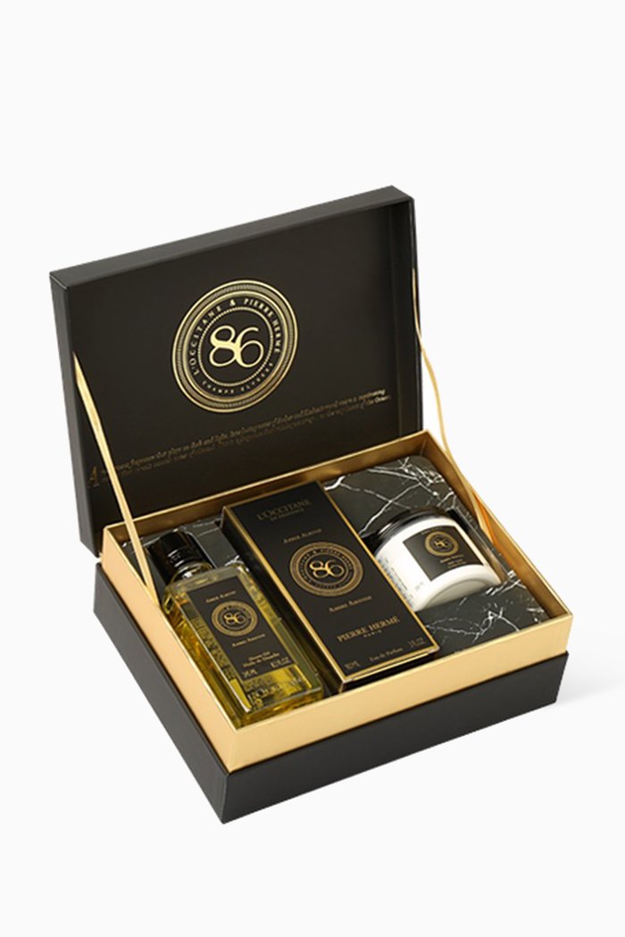 

86 Intense Amber Almond Gift Set, 20% savings, Colourless