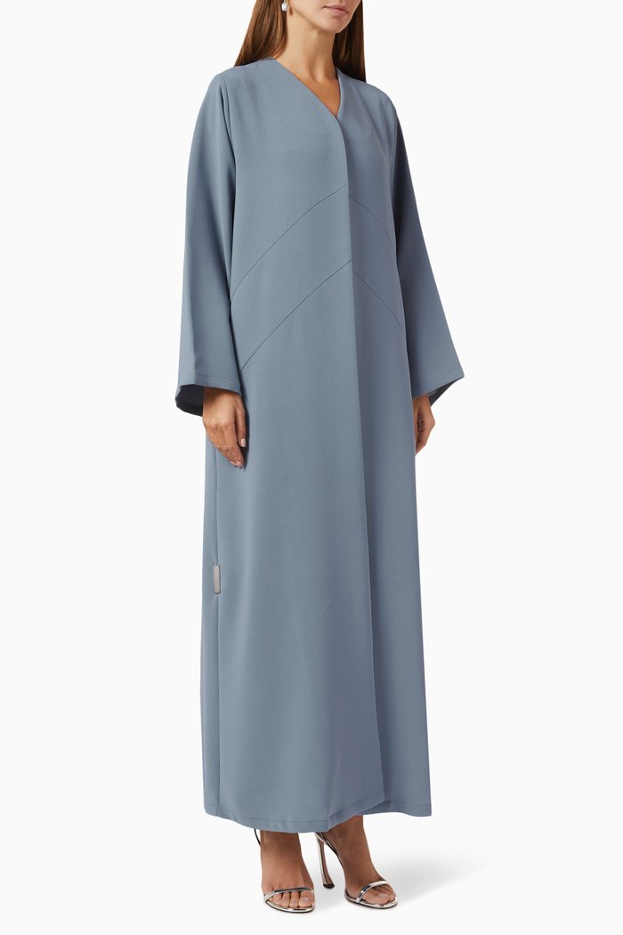 

Luna V-neck Abaya, Grey