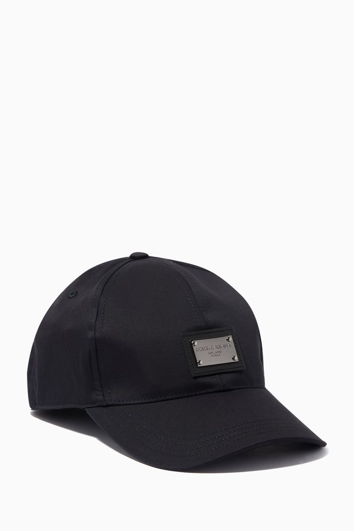 

Logo Plaque Baseball Cap in Nylon, Blue