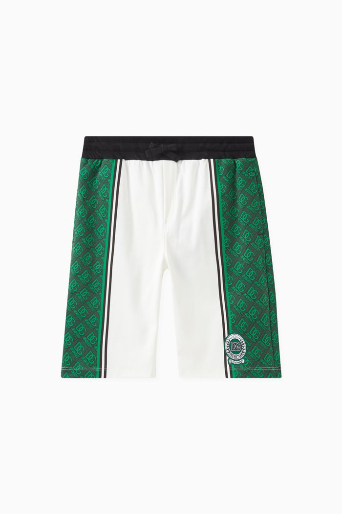 

DG Sport Print Jersey Sweatshorts in Cotton, Green