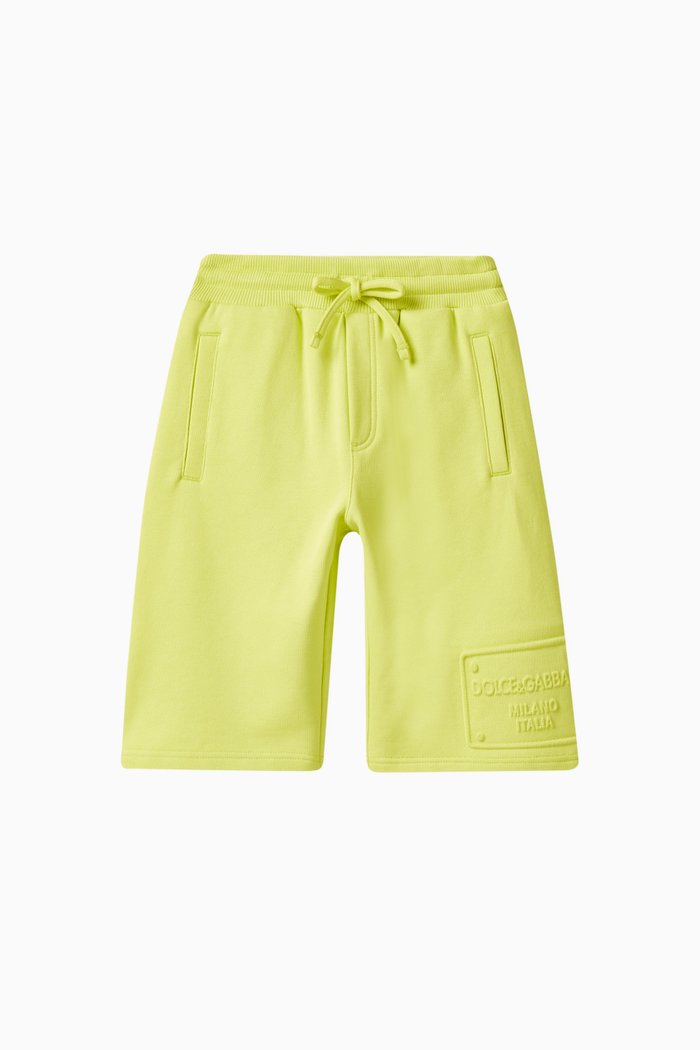 

Sport Embossed Logo Sweatshorts in Cotton Jersey, Yellow