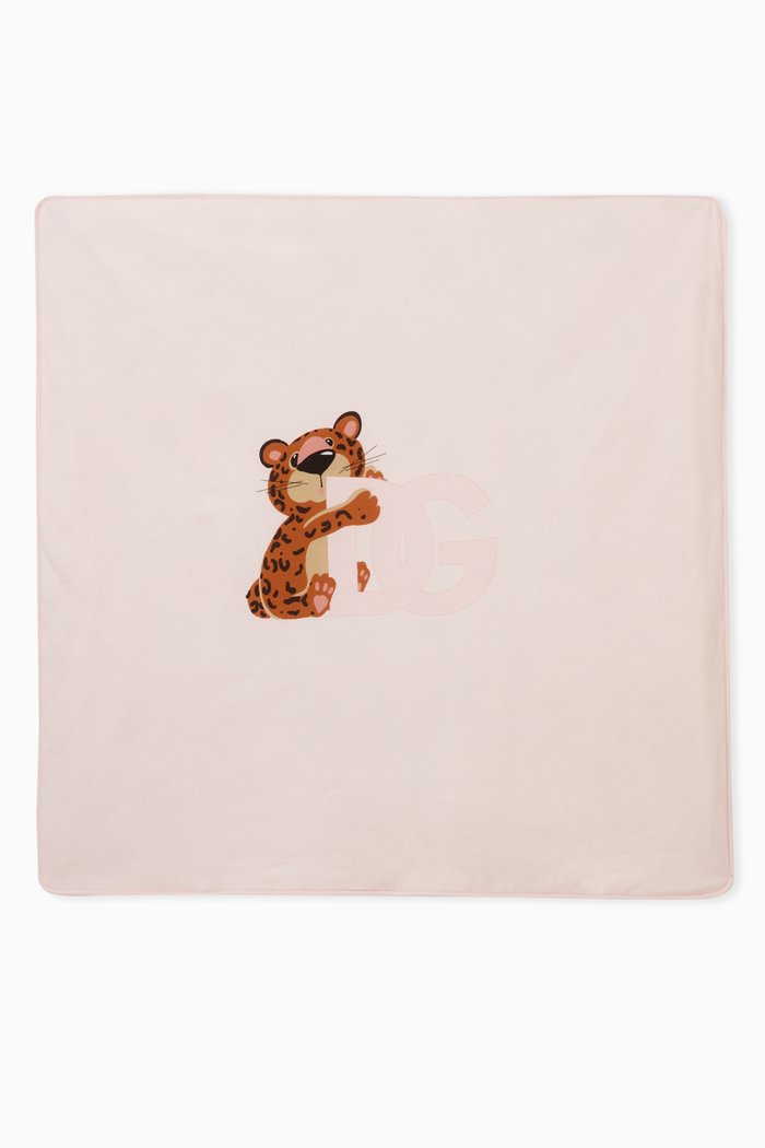 

Leo Reversible Blanket in Cotton, Pink
