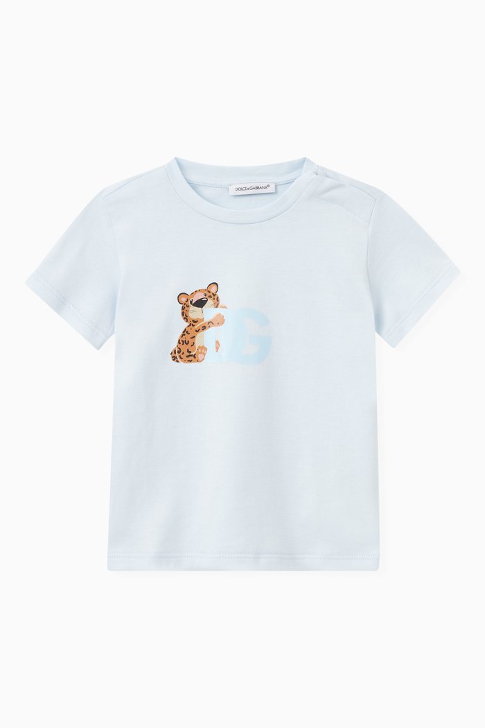 

Logo-print T-shirt in Cotton, Blue