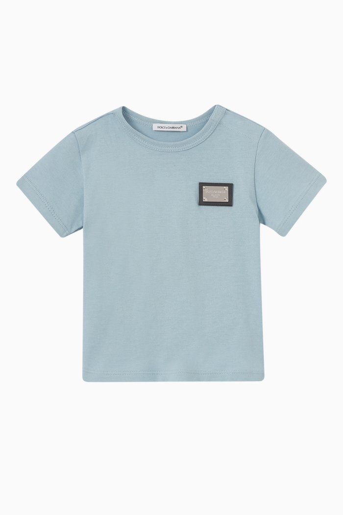 

Logo Badge T-shirt in Cotton, Grey