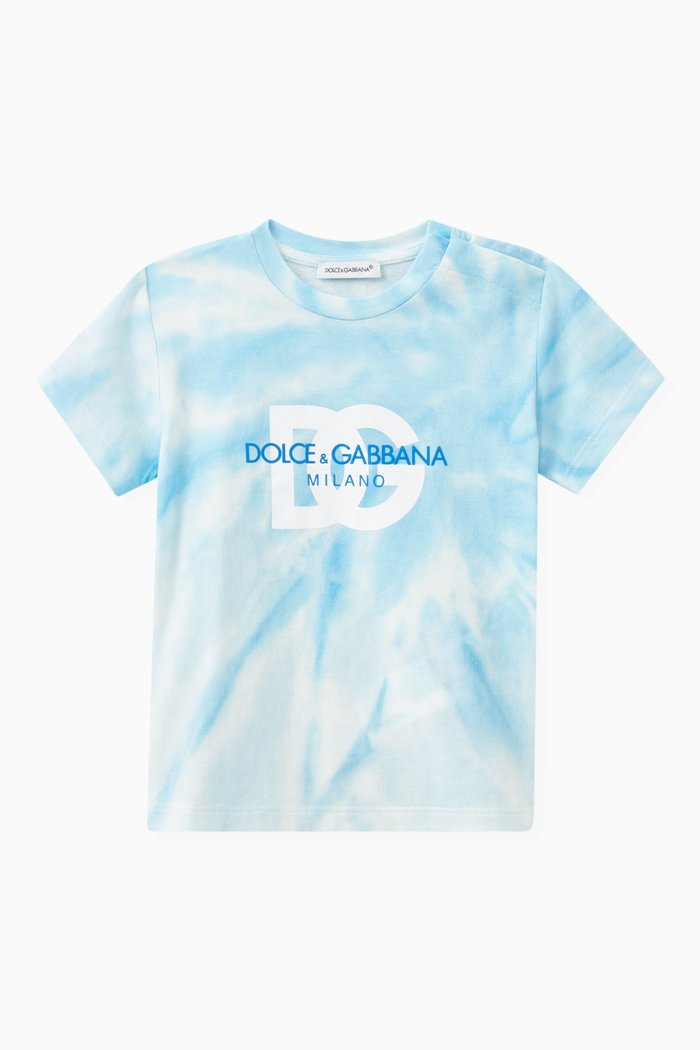 

Tie-dye Logo T-shirt in Cotton Jersey, Blue