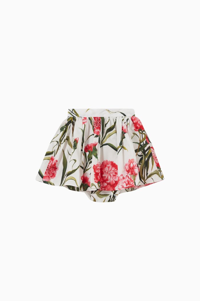 

Floral Skirt in Cotton, Pink