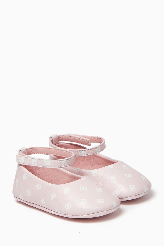 

DG Monogram Ballerinas in Leather, Pink