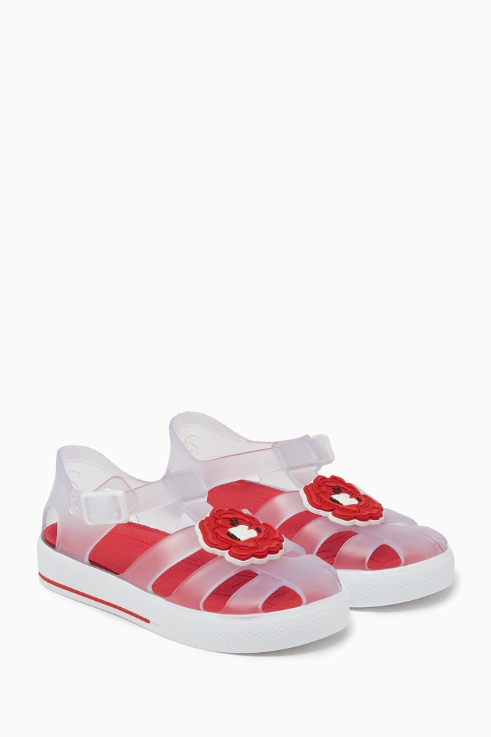 

Happy Garden Poppy Sandals in PVC, Red
