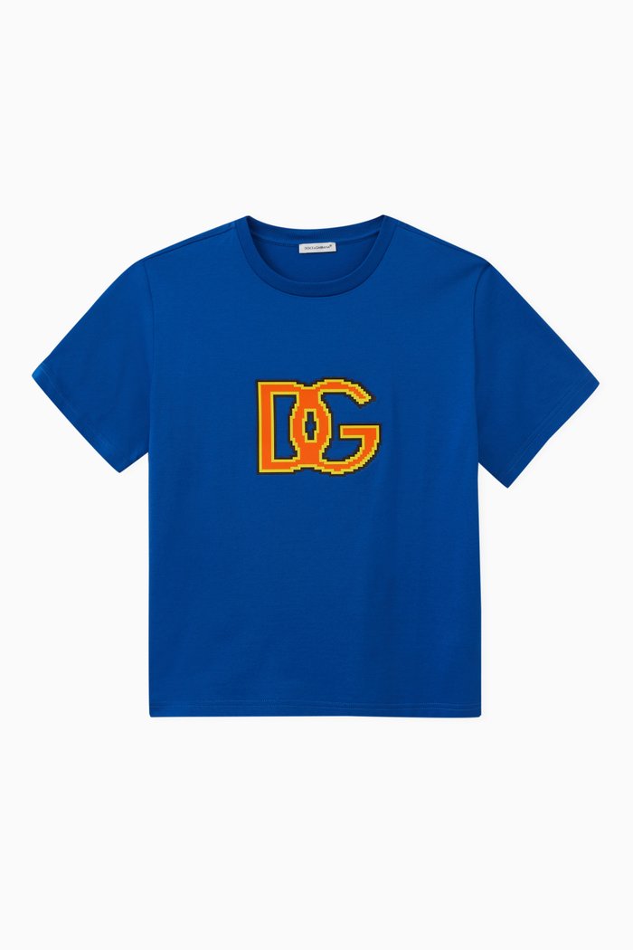 

Gamers DG Logo Print T-shirt in Cotton, Blue