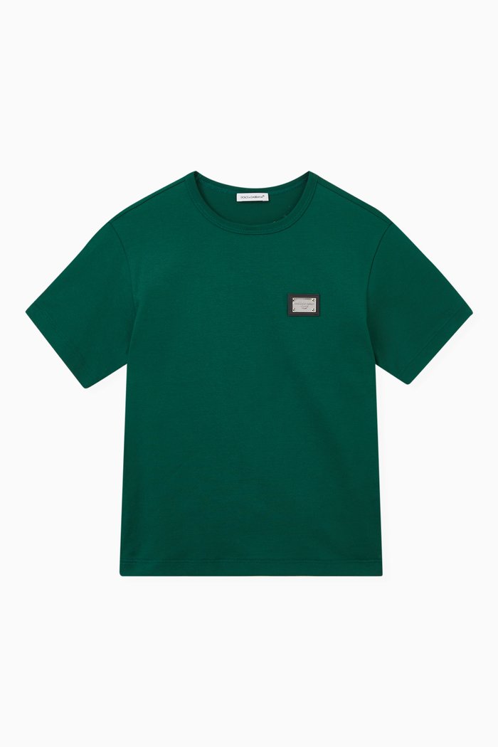 

Logo Badge T-shirt in Cotton-jersey, Green