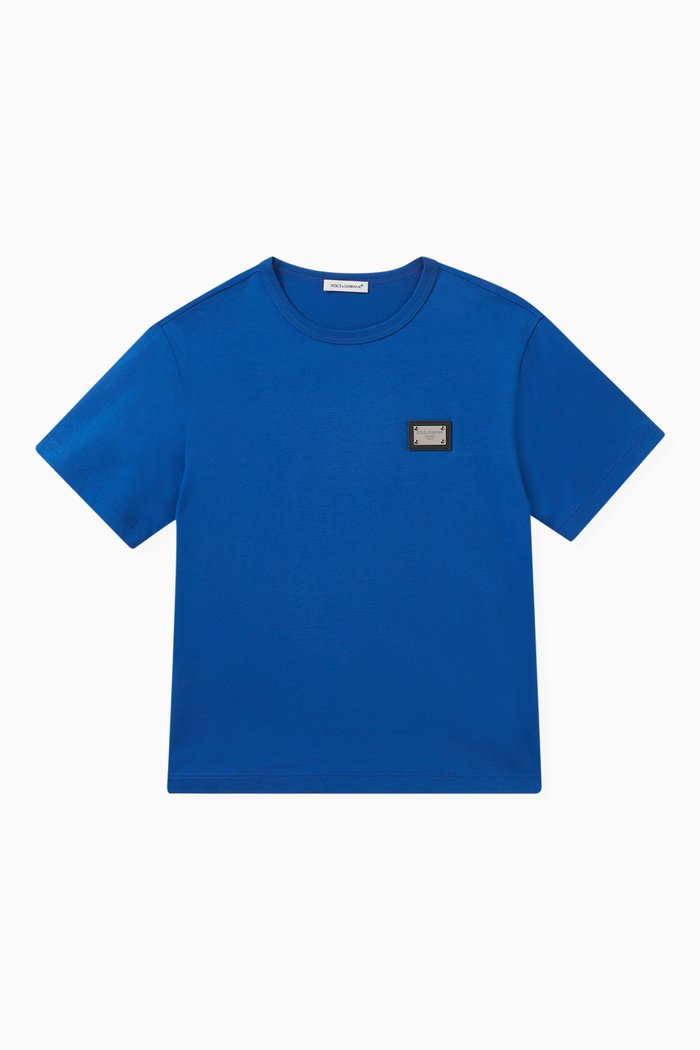 

Logo Badge T-shirt in Cotton-jersey, Blue