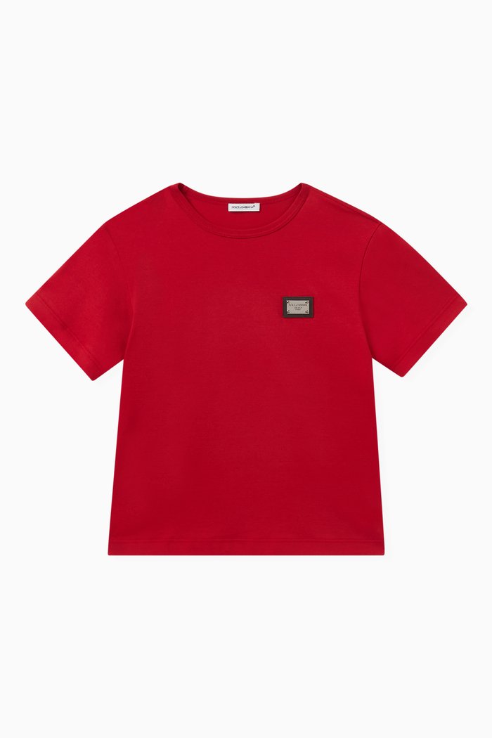 

Logo Badge T-shirt in Cotton-jersey, Red