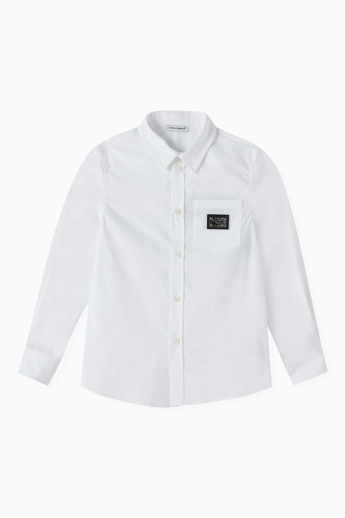 

Logo-tag Shirt in Cotton, White