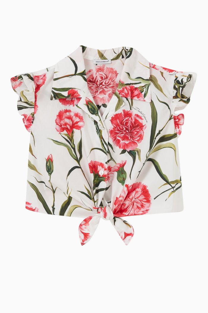 

Floral Shirt in Cotton, Pink