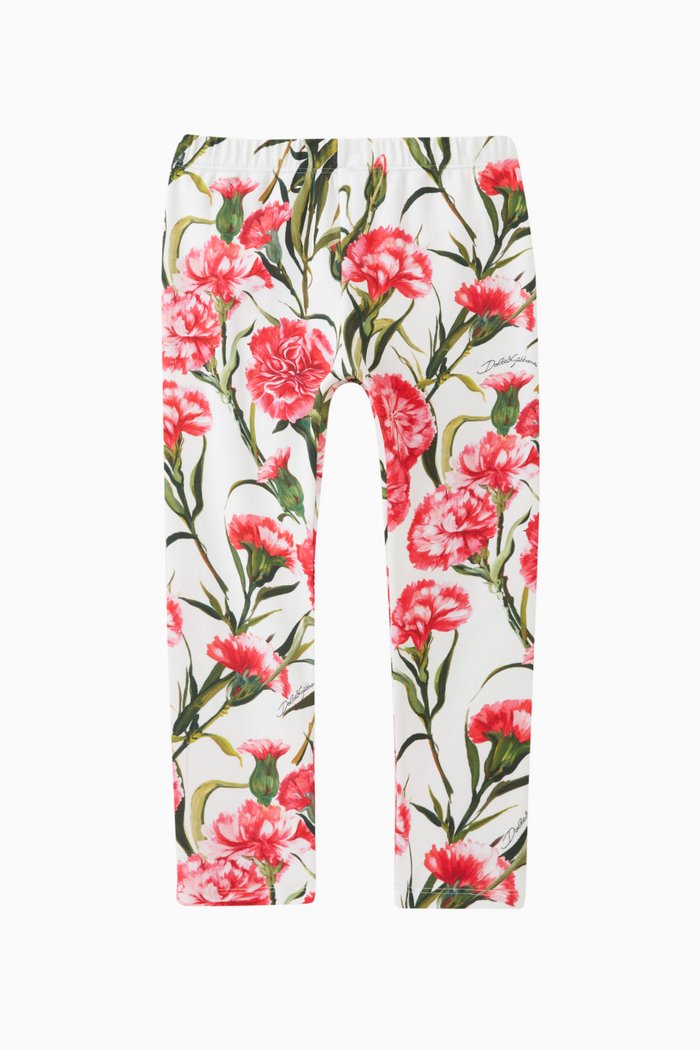 

Carnation Print Leggnings in Cotton, Pink