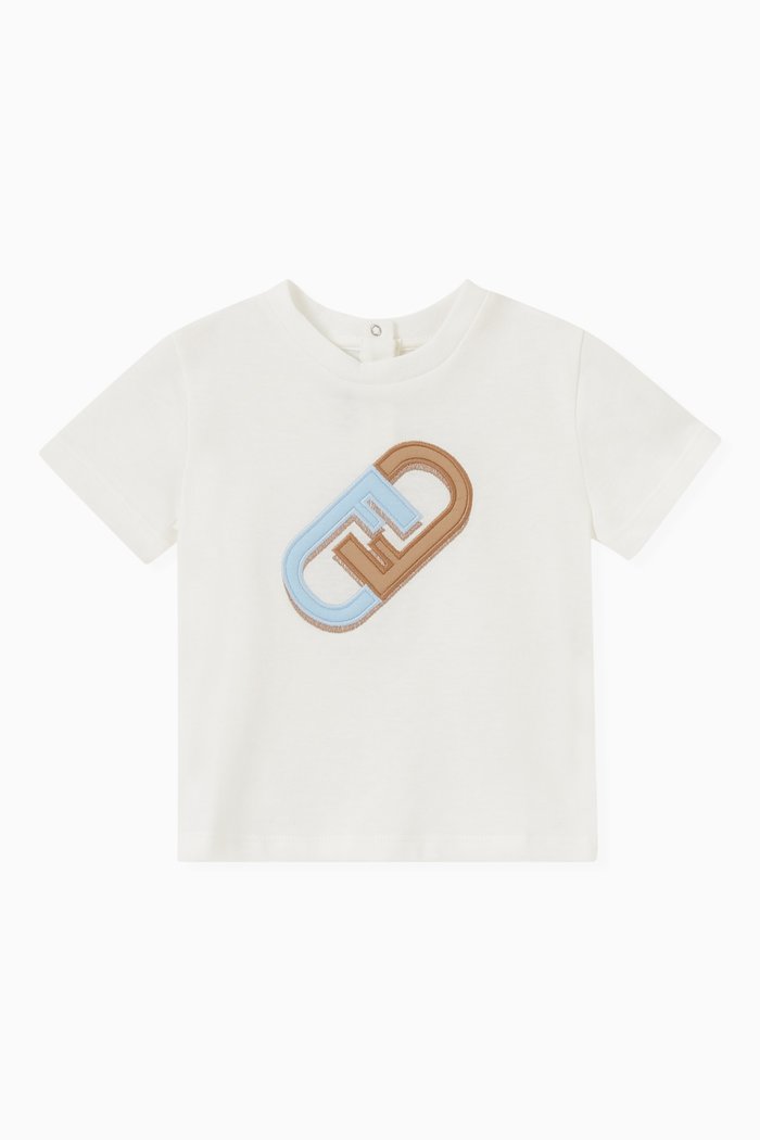 

O’Lock Motif T-Shirt in Cotton Jersey, White