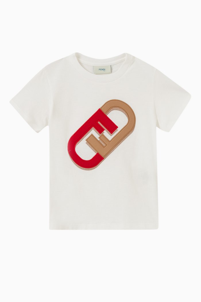 

O’Lock Motif T-Shirt in Cotton Jersey, White
