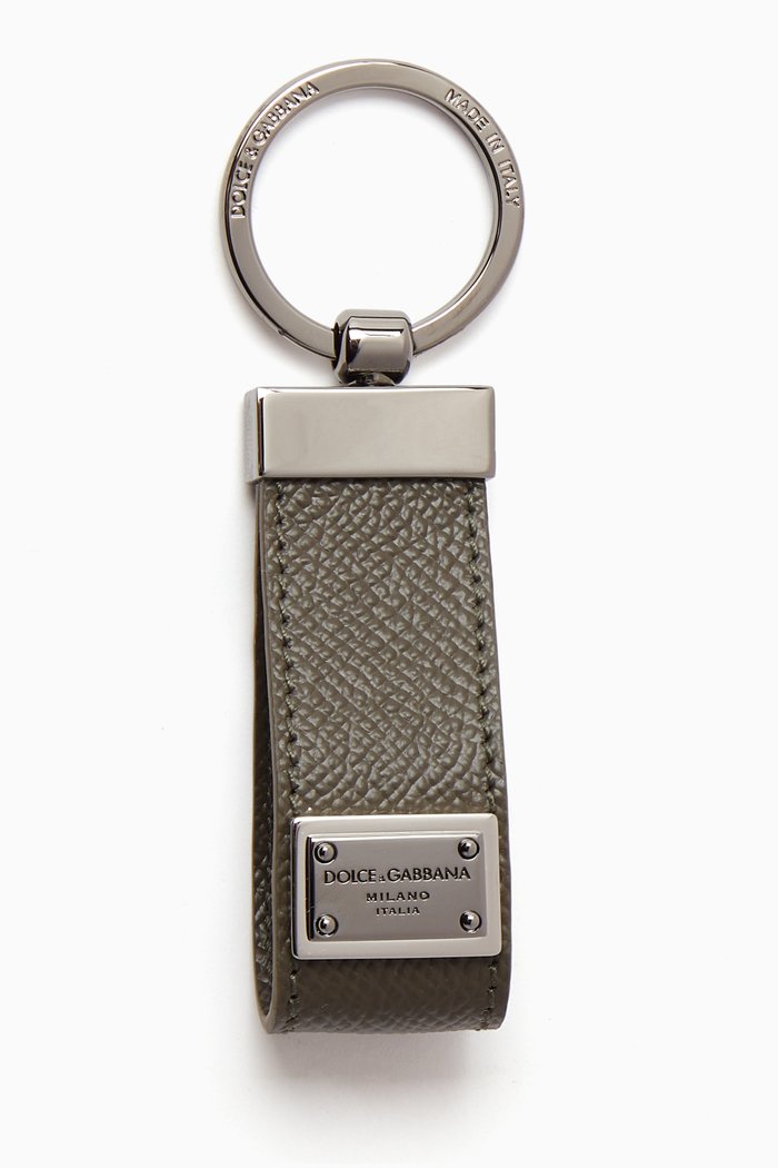 

Key Ring in Leather, Neutral