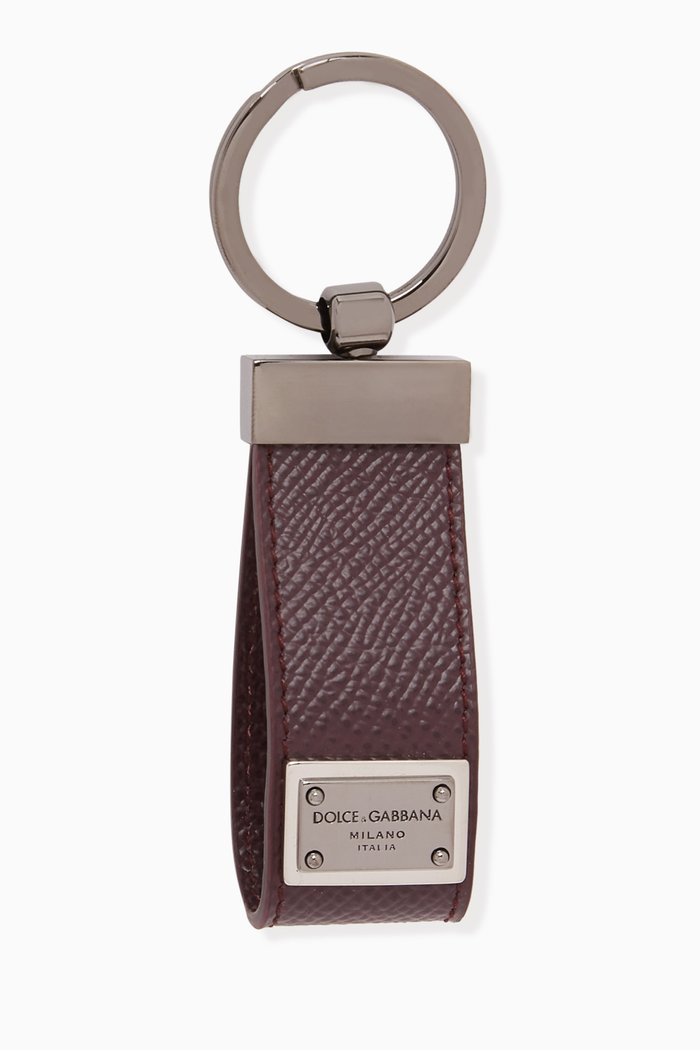 

Key Ring in Leather, Red