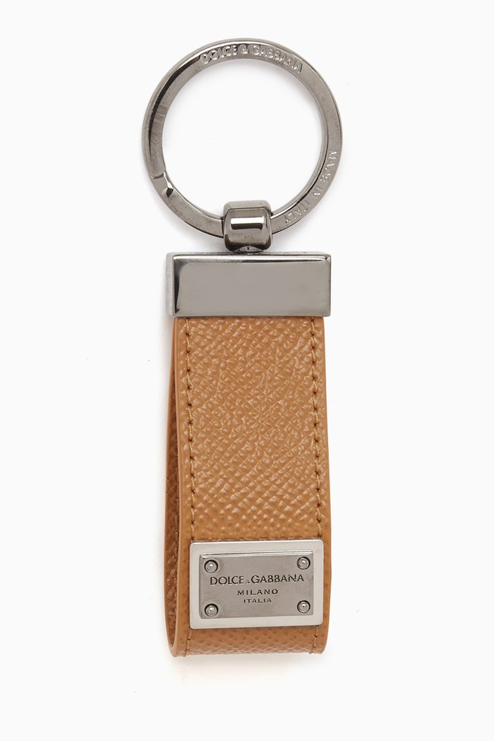 

Key Ring in Leather, Brown