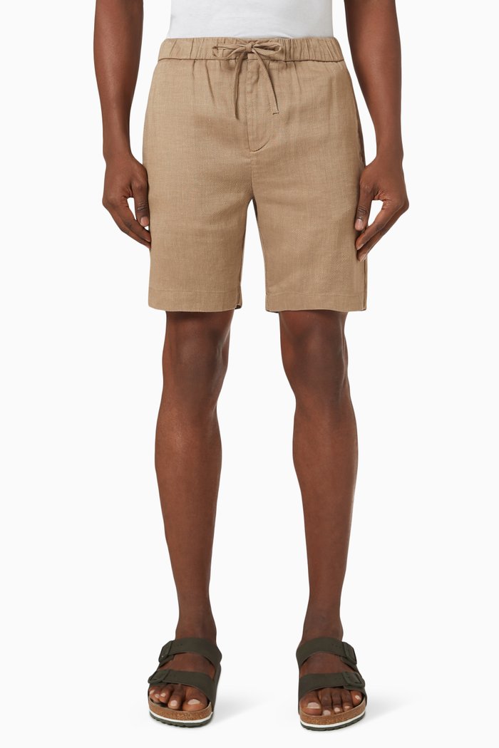 

Felipe Shorts in Linen-cotton Blend, Neutral