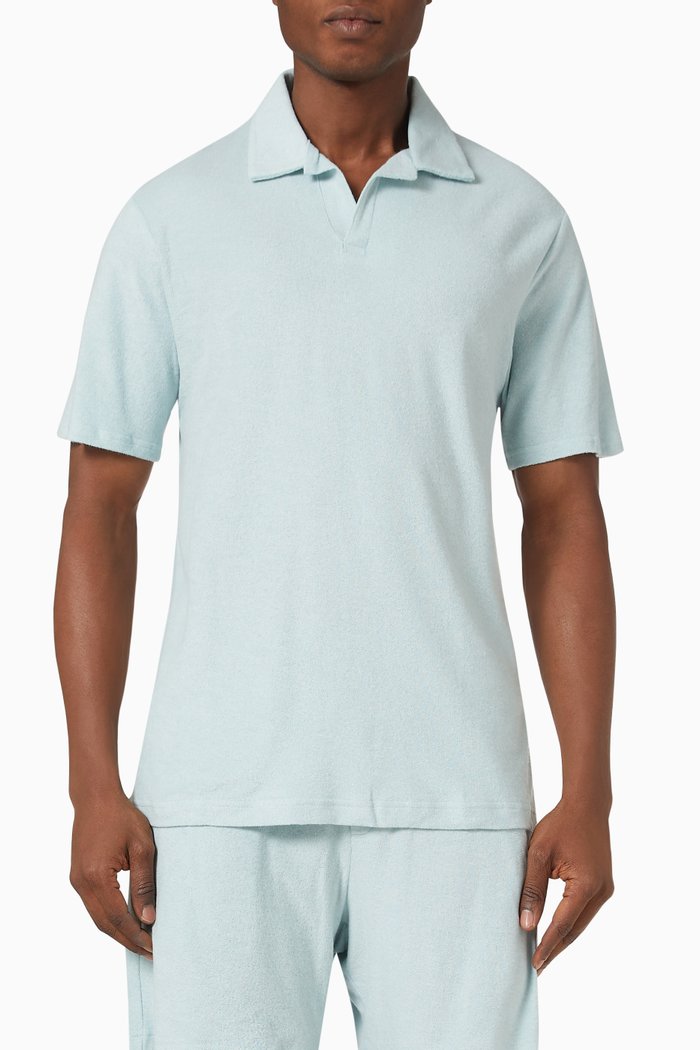 

Faustino Polo Shirt in Cotton Terry, Blue