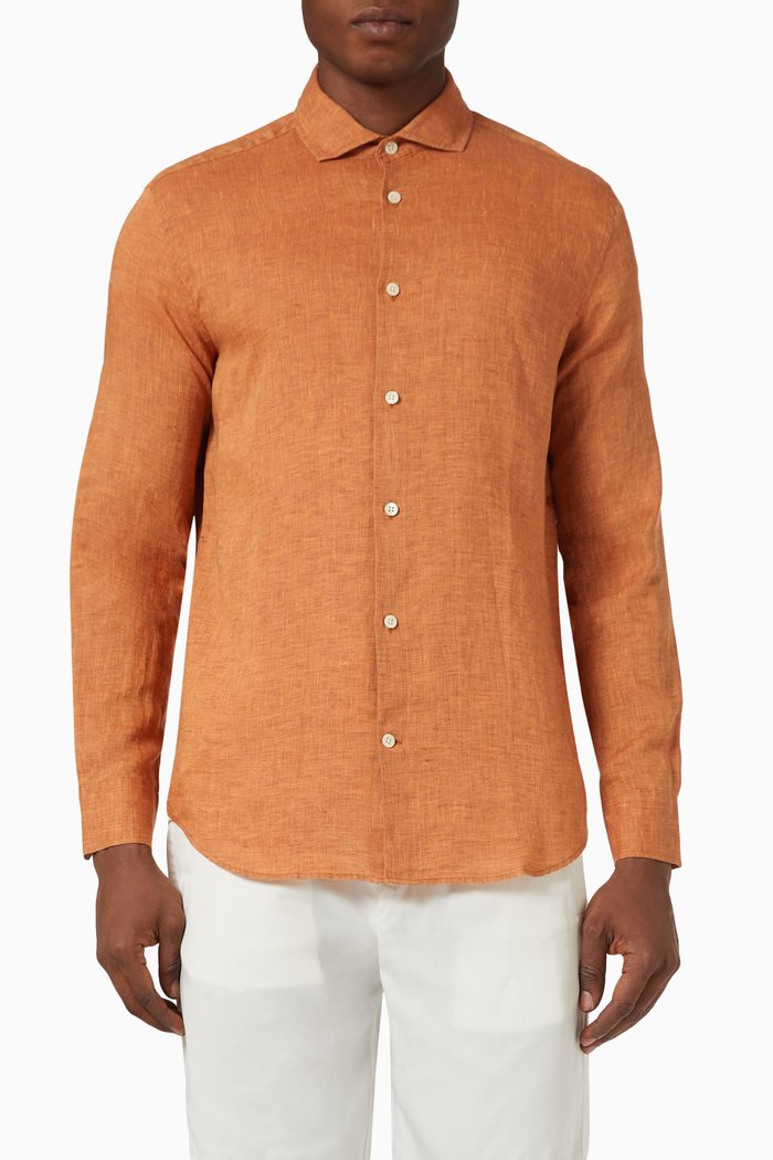 

Antonio Shirt in Linen, Neutral