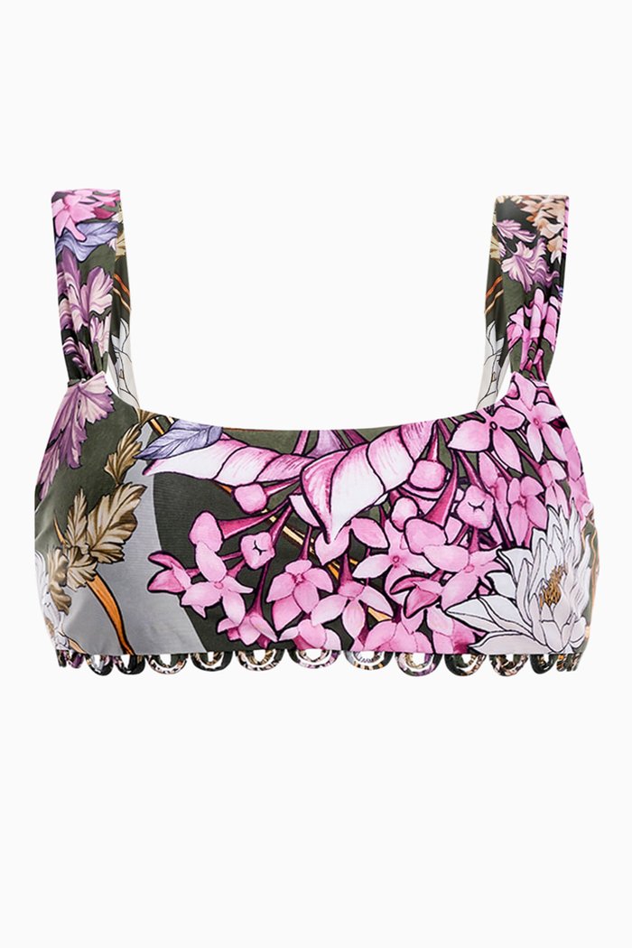

Monse Reversible Bikini Top, Purple