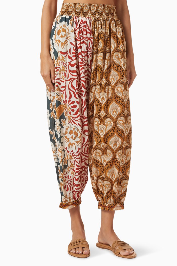 

Elora Harem Pants in Cotton, Multicolour