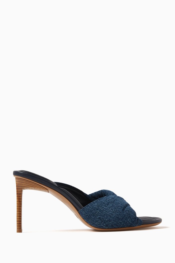 

Les Mules Bagnu in Denim, Blue
