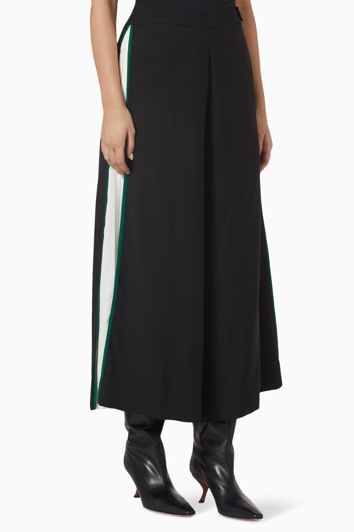 

Inverted Box Pleat Pants in Terry Rayon, Black