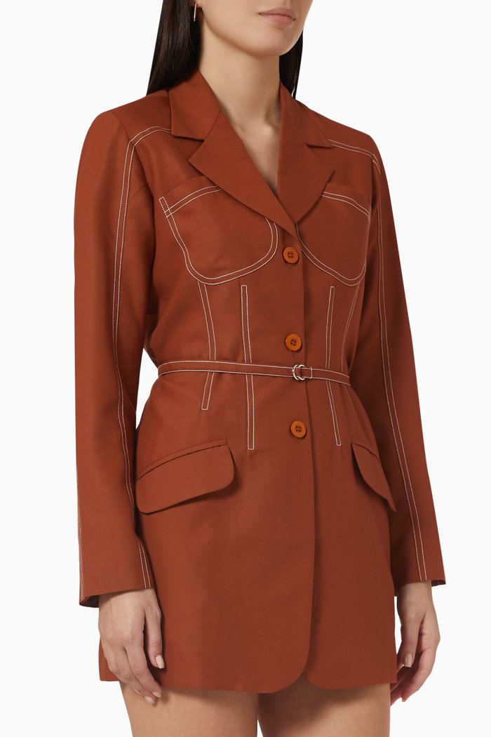 

Blazer Dress in Terry Rayon, Orange