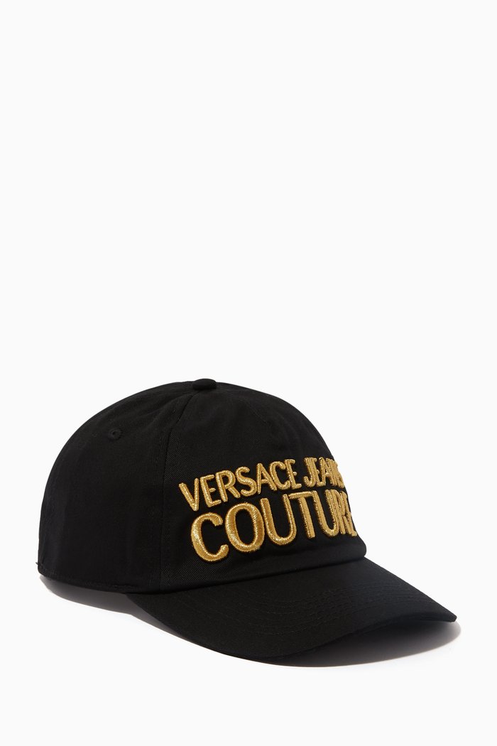 

Logo Baseball Cap in Cotton Twill, Black