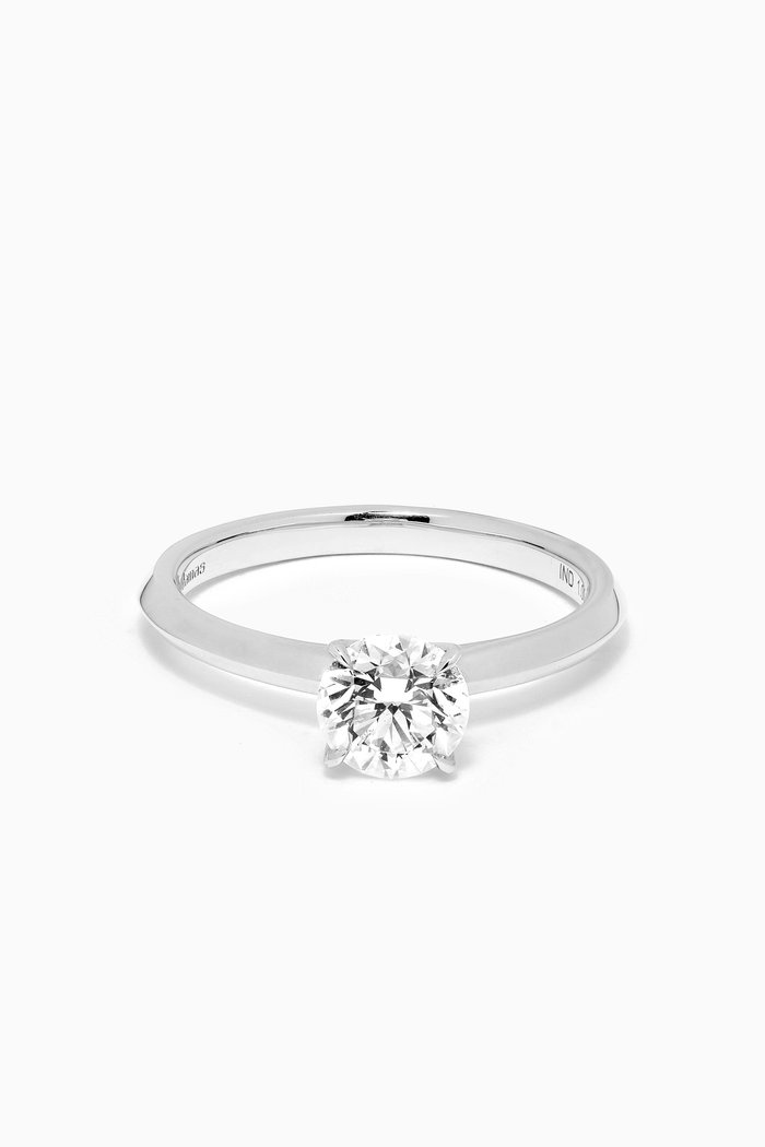 

Gaia Solitaire Diamond Ring in 18kt White Gold