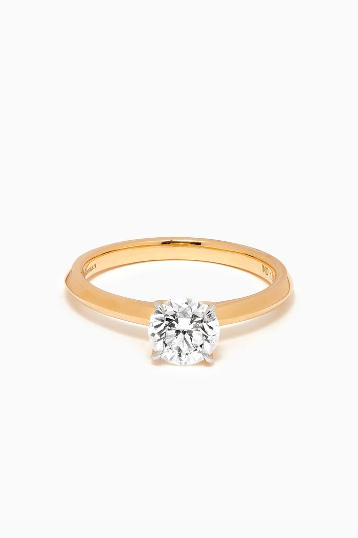 

Gaia Solitaire Diamond Ring in 18kt Gold, Yellow