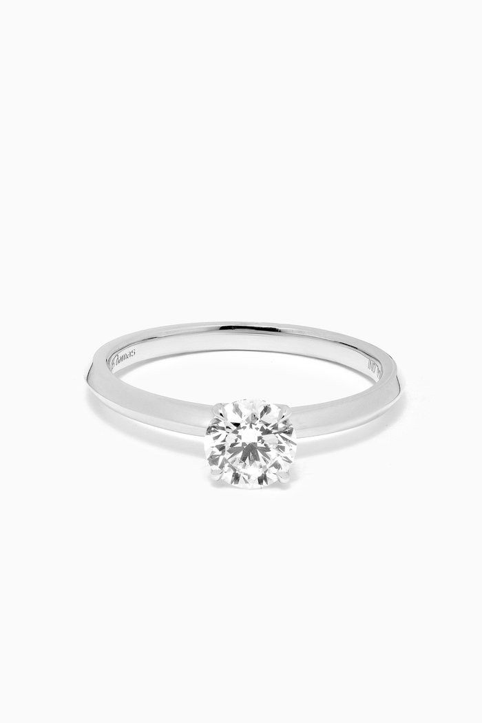 

Gaia Solitaire Diamond Ring in 18kt White Gold