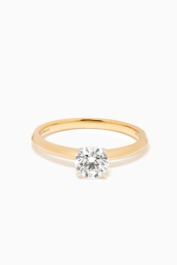 

Gaia Solitaire Diamond Ring in 18kt Gold, Yellow