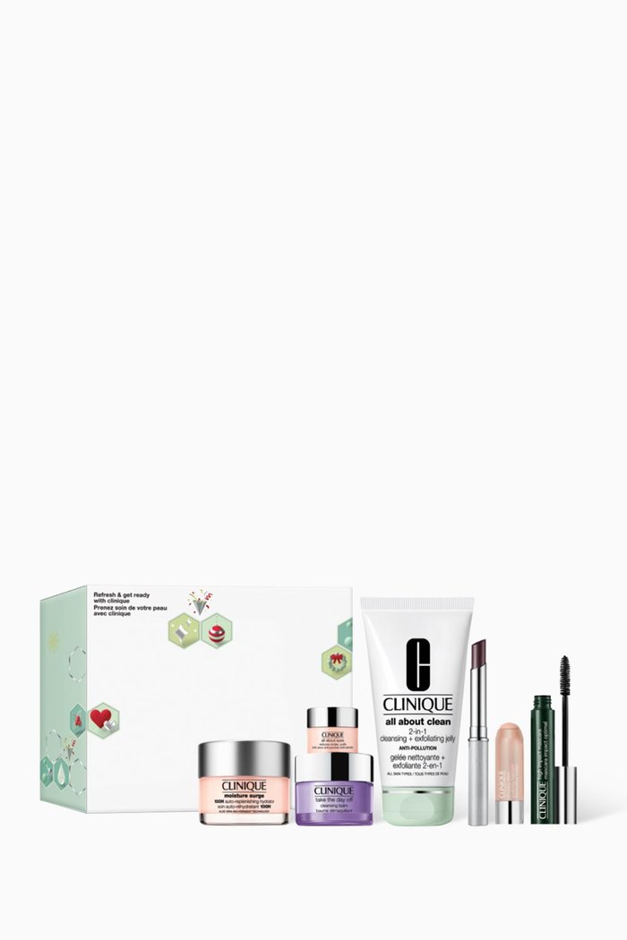 Refresh & Get Ready Skincare & Makeup Gift Set, Multicolour