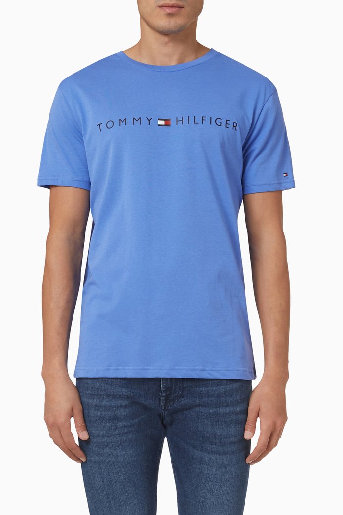 

Logo T-shirt in Organic Cotton Blend, Blue